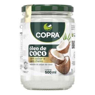 Imagem de Óleo de Coco Sem Sabor e Sem Cheiro 500ml Copra Pote de Vidro