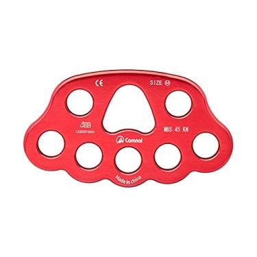 Imagem de Newmind 8 furos para raspar placa de fixação de pata de escalada 4500 kg equipamento de acessórios de alta resistência para trabalho aéreo - vermelho
