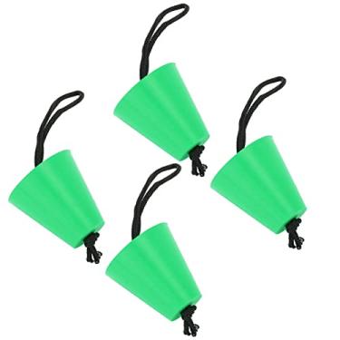 Imagem de Bujão de dreno com cordão, kit de bujão de embornal Silicone flexível para canoas para caiaques(verde)