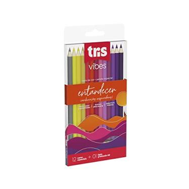 Imagem de Lapis Cor Tris Vibes Entardecer 12 Cores + 1 lapis 6B, Multicolorido, 610818