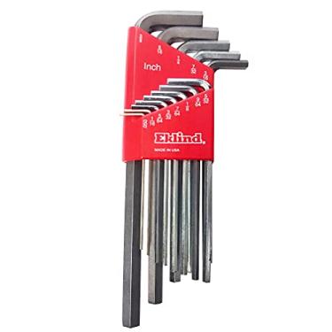 Imagem de Chave Allen EKLIND 11213 Bright-Hex-L - Conjunto de 13 peças SAE Tamanhos .050-3/8 Série longa