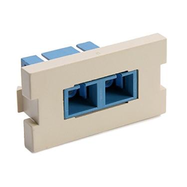 Imagem de Leviton 41291-2CI 1 Duplex SC, Zircônia Cerâmica, Modo Único/Multi Modo, Azul, 1 Unidade de Altura, Marfim