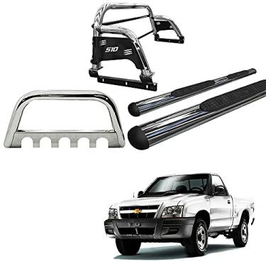 Imagem de Kit Quebra Mato+Santo Ant H3+Estribo Oval S10 94/11 Cromo CS