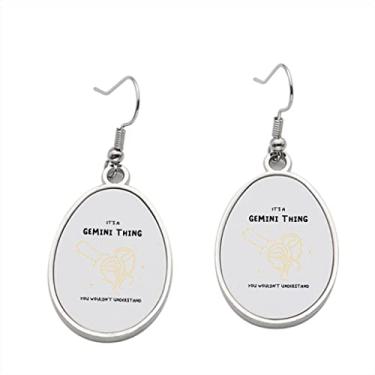 Imagem de It's Gemini Things You Would t Understand 1 brinco - Brincos pendentes para meninas - Presente de festa de aniversário dos namorados, Metal, Sem pedras preciosas