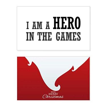 Imagem de I Am A Hero In The Games Holiday Holiday Merry Christmas Congrats Card Christmas Letter Message