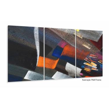 Imagem de Quadro Abstrato Moderno Preto Mosaico Para Sala Escritório