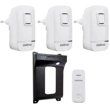 Imagem de Campainha Sem Fio wifi Para 3 Ambientes protetor anti-furto