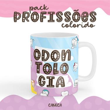 Imagem de Caneca Cerâmica Color Profissão Odontologia