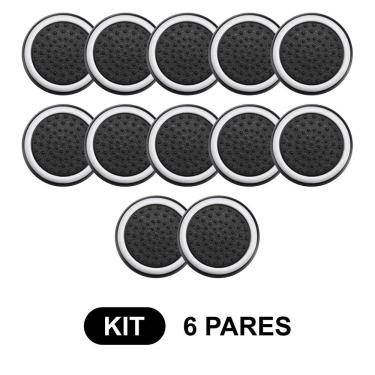 Imagem de 6 Pares de Grips p/ controle Anti Derrapante Silicone Botão Analógico do Joystick