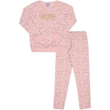 Imagem de Pijama Rosa - Primeiros Passos - Meia Malha - Pulla Bulla