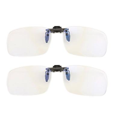 Imagem de Gudzws Óculos de filtro de luz azul anti bloqueio UV unissex, 2pcs White, 0.00 strength