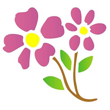 Imagem de Stencil de Acetato para Pintura OPA Simples 10 x 10 cm - 131 Flor I