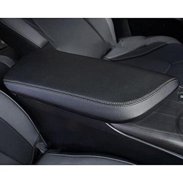 Imagem de INTGET Capa de console central de carro para Toyota Camry 2018 2019 2020 2021 2022 2023 capa de apoio de braço de couro capa de assento de braço console central protetor de tampa camry acessórios interiores (novos pontos pretos)