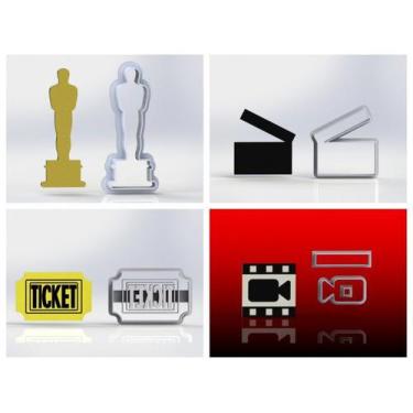 Imagem de Cortador Kit Cinema - 4 Modelos ( Oscar, Camera. Ticket, Claquete) - H