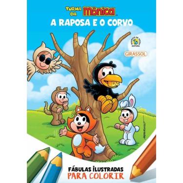 Imagem de Turma Da Monica - Fabulas Ilustradas Para Colorir - A Raposa E O Corvo