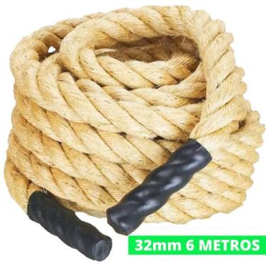 Imagem de Corda De Sisal Naval 32mm 6 Metros Exercício Funcional Rope Climb Esca