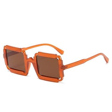 Imagem de Óculos de sol quadrado design de luxo steampunk masculino pequeno oco óculos de sol feminino sombras uv400 óculos gafas de sol, 1, tamanho único