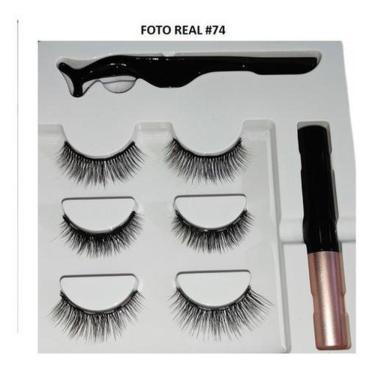 Imagem de Kit Cílios Magnéticos Postiços Com Imã + Delineador - 74
