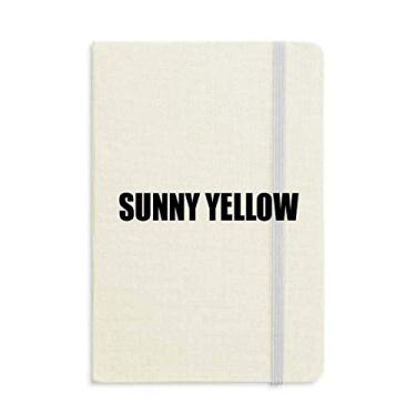 Imagem de Caderno com nome de cor amarela ensolarada capa dura diário clássico presente A5