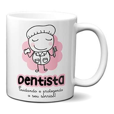 Imagem de Caneca Dentista Cuidando E Protegendo O Seu Lindo Sorriso! (Branca)