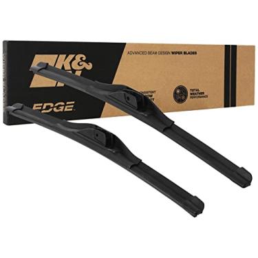 Imagem de K&N Lâminas de limpador EDGE: desempenho para todos os climas, contato superior do para-brisa, tecnologia de limpeza sem riscos: 55,88 cm + 45,72 cm (pacote com 2)