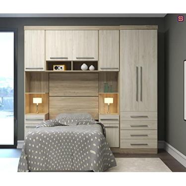 Imagem de Guarda Roupa Dormitório Modulado Master Solteiro - Avelã Rústico e Ártico Rústico - Luciane M01