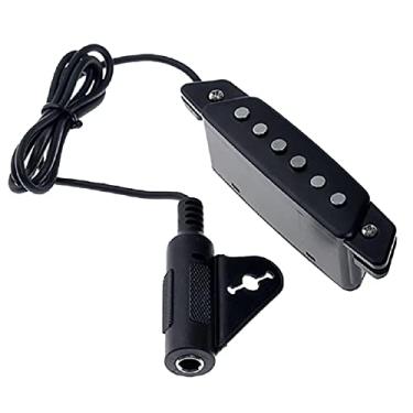 Imagem de 1 x captador de som para violão acústico com chave de fenda, 6,35 mm conector reto para violão acústico Soundhole captador magnético Humbucker acessórios passivos