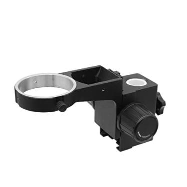 Imagem de Adaptador de Microscópio Diâmetro 76mm Ajustável Suporte de Microscópio Estéreo Suporte para Binocular Trinocular Microscópio Gear Acessórios de Microscópio (Cor: Preto)