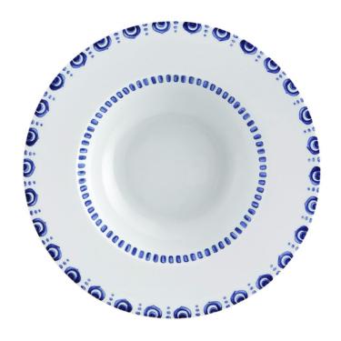 Imagem de Prato Pasta Azure Lux Porcelana Unidade Branco e Azul Vista Alegre Atlantis