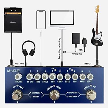 Imagem de Pedal de graves de múltiplos efeitos, Processador de efeitos vocais com carregamento de IV 8 modelos AMP, Processador de múltiplos efeitos para guitarra elétrica, Phaser de refrão Reverb de retardo