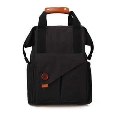 Imagem de Mochila multifuncional para troca - grande capacidade, mochila multifuncional para fraldas, design de gancho para carrinho, tecido de poliéster, simplicidade elegante e alta capacidade