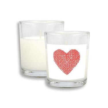 Imagem de Cera de incenso perfumada de vidro com desenho de grafite rosa para dia dos namorados