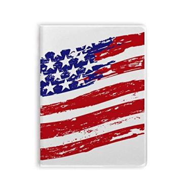 Imagem de Caderno de capa macia com estampa de estrelas e listras com bandeira do país específica dos EUA