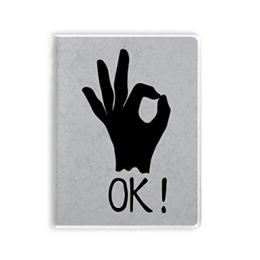 Imagem de Caderno de gestos personalizado OK Silhouette capa de goma diário capa macia