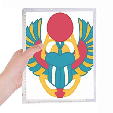 Imagem de Caderno com estampa abstrata de escaravelho do Egito Antigo Diário Recarregável