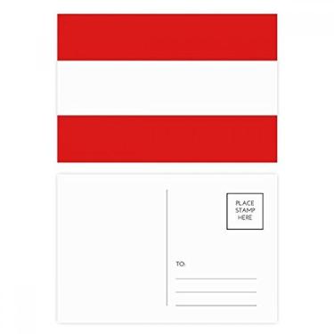 Imagem de Conjunto de cartão postal com bandeira nacional da Áustria, cartão postal de aniversário para enviar cartões de agradecimento