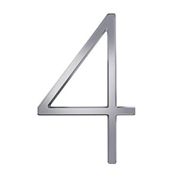 Imagem de Placa de casa flutuante 3D de 12,7 cm, placa de porta número dígitos para casa ao ar livre endereço caixa de correio grande placa 0-9, liga de prata, montagem com parafuso, antiferrugem, durável