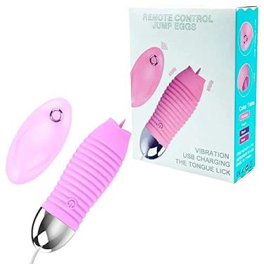 Imagem de Cápsula Vibratória Recarregável Estimuladora De Clitóris Com Língua Mágica Controle Remoto Sem Fio 9,5 X 3,0 Cm Lilás REF:MBC1345