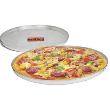 Imagem de Forma De Pizza Redonda Metal 35Cm Linha Luxo - 101074 - Erca Aluminios