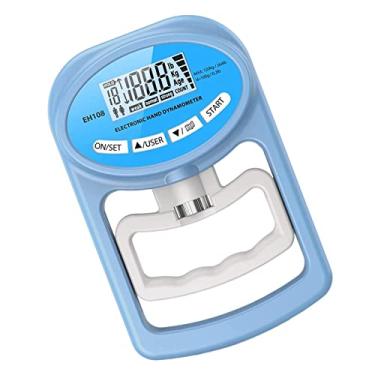 Imagem de Dynwave Medidor de aderência eletrônico Medição de força da mão LED Estável Multiuso Dinamômetro de mão Grip Durável Portátil Digital para dispositivos de, Azul