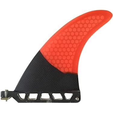 Imagem de Prancha De Surf SUP Fin 7 Polegadas Centro Fin Fibra De Vidro Semi-Carbono Prancha De Surf Único Leme Favo De Mel Prancha Longboard Fish Fin Caudal Fin Para Longboard Surfboard Paddleboard,Vermelh