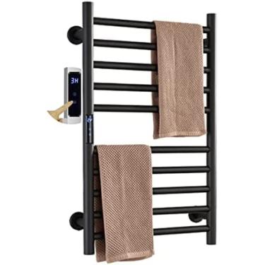 Imagem de Toalheiro Elétrico, Aquecedor De Toalhas, Radiador De Toalhas De Banheiro, Secador De Toalhas De Aço Inoxidável, Secagem Em Temperatura Constante, Preto Fosco, 720 * 450 Mm,Pleasant63