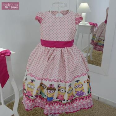 Imagem de Vestido Infantil Dos Minions Com Laço Superluxo - Moderna Meninas