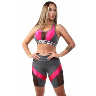 Imagem de Conjunto Bermuda Detalhe + Top Elástico-Feminino