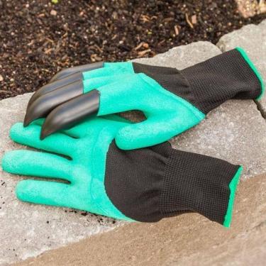 Imagem de Luva Para Jardinagem Com Garra Para Cavar Semear Jardim Garden Gloves