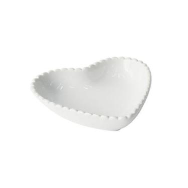 Imagem de Petisqueira De Cerâmica Branca Em Forma De Coração - Megagift