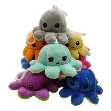 Imagem de 40 Chaveiros Polvo do Humor Pelúcia Polvinho Reversível Revenda Dia das crianças