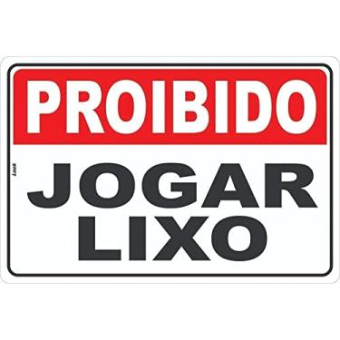 Imagem de PLACA DE SINALIZACAO PROIBIDO JOGAR LIXO 20X30 LOOK