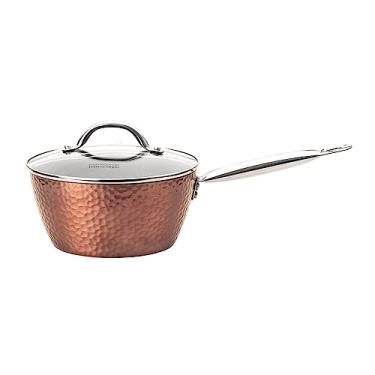 Imagem de Mimo Style Panela Bronce Cook 20cm/2,2L - Estrutura em Alumínio Revestida em Styleflon, Fundo de Indução. Cabo Inox, Utilização Em Forno. Funciona em Fogão a Gás, Elétrico, Indução e Vitrocerâmico