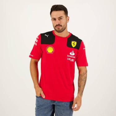 Imagem de Camiseta Puma Scuderia Ferrari Team Vermelha E Preta
